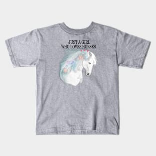 Horse Lover Girl Kids T-Shirt